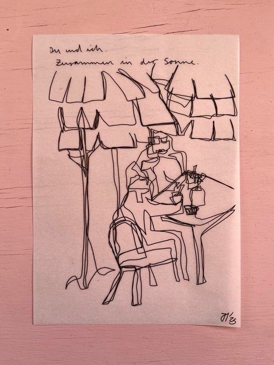 Du und ich. Zusammen in der Sonne.