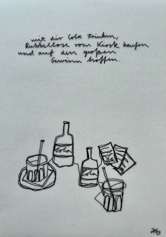 Mit dir Rubbellose vom Kiosk kaufen und auf den großen Gewinn hoffen.